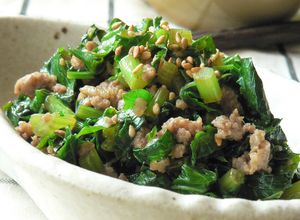 大根葉もメイン料理に…ひき肉炒め♬-レシピのメイン写真