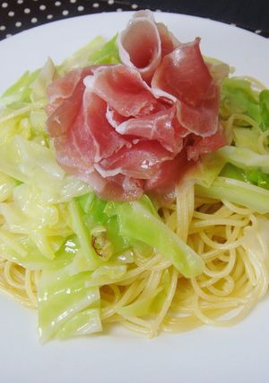 生ハムとキャベツのぺペロンチーノ-レシピのメイン写真
