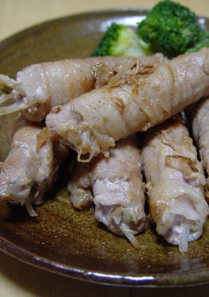 豚肉もやし巻き　生姜焼き味-レシピのメイン写真