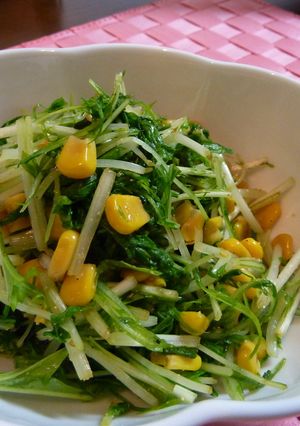 水菜のごま和え★コーン入り-レシピのメイン写真