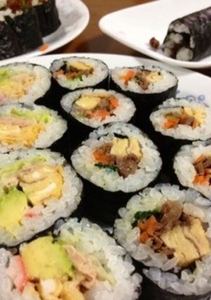 お弁当にも☆あり合わせ野菜で簡単キンパ風-レシピのメイン写真