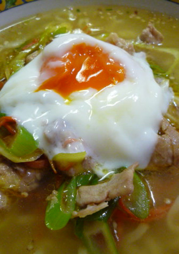 おいしい☆温玉のせ♪さっぱりネギ豚中華麺-レシピのメイン写真