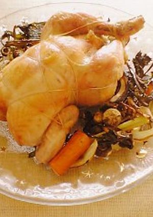 もち米の入ったローストチキン-レシピのメイン写真