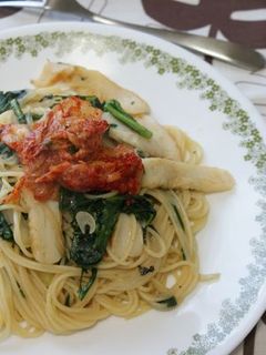 春菊パスタ-レシピのメイン写真