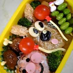รูปของ めいけんチーズ☆簡単キャラ弁