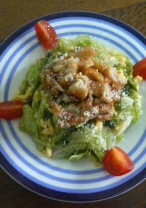★ほうれん草と卵の鶏皮のせサラダ★-レシピのメイン写真