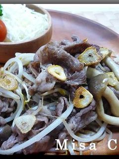 牛肉ともやしのガーリック醤油炒め-レシピのメイン写真
