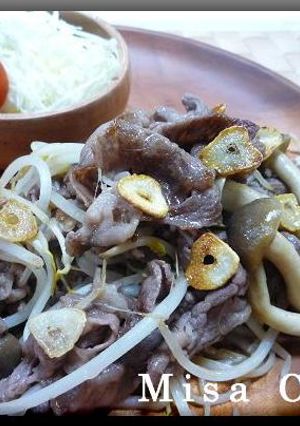 牛肉ともやしのガーリック醤油炒め-レシピのメイン写真