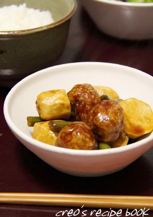 里芋と肉団子の甘酢あん和え-レシピのメイン写真