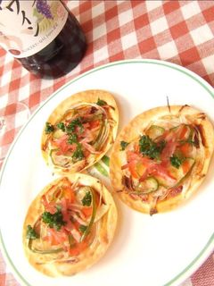 簡単!餃子の皮でピザ-レシピのメイン写真