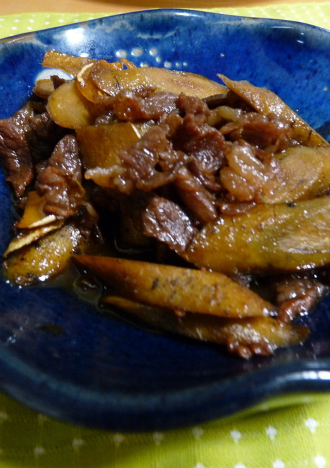 ごぼうと牛肉の煮物-レシピのメイン写真