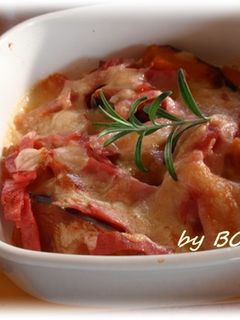 変身!かぼちゃの煮物でチーズ焼き-レシピのメイン写真