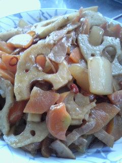 レンコンとにんじん炒め-レシピのメイン写真