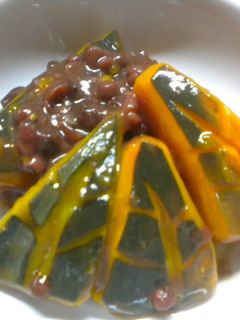 缶詰め使用(南瓜と小豆の簡単煮)高血圧-レシピのメイン写真