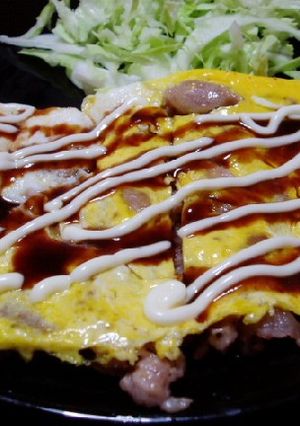 豚肉&卵だけ☆簡単！ぺったん焼き♪-レシピのメイン写真