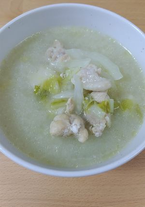参鶏湯風お雑煮風スープ-レシピのメイン写真