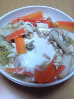 豆腐とハクサイの煮物-レシピのメイン写真