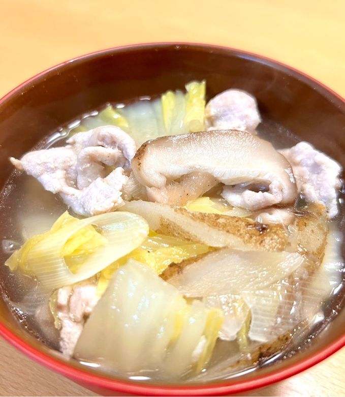 15分で♪冬野菜と豚肉の温か生姜スープ-レシピのメイン写真