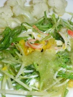 茹で卵と水菜サラダ-レシピのメイン写真