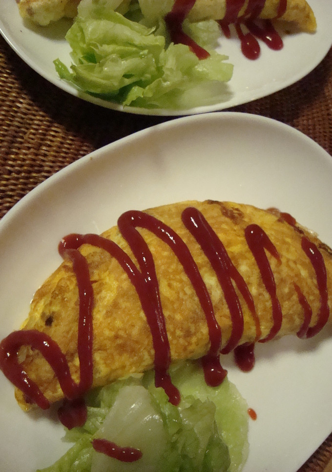 玉子と挽肉と玉ねぎｄｅおうちのオムレツ-レシピのメイン写真