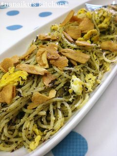 ゆかりと卵のガーリックパスタ-レシピのメイン写真