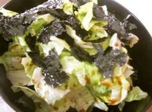 レタスと海苔だけで美味しいサラダ♪-レシピのメイン写真