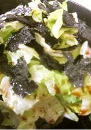 レタスと海苔だけで美味しいサラダ♪-レシピのメイン写真