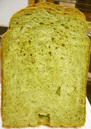 【ＨＢ】ふわふわ緑茶食パン-レシピのメイン写真