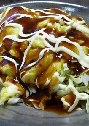 簡単☆お好み焼き風ふわふわ卵のせキャベツ-レシピのメイン写真