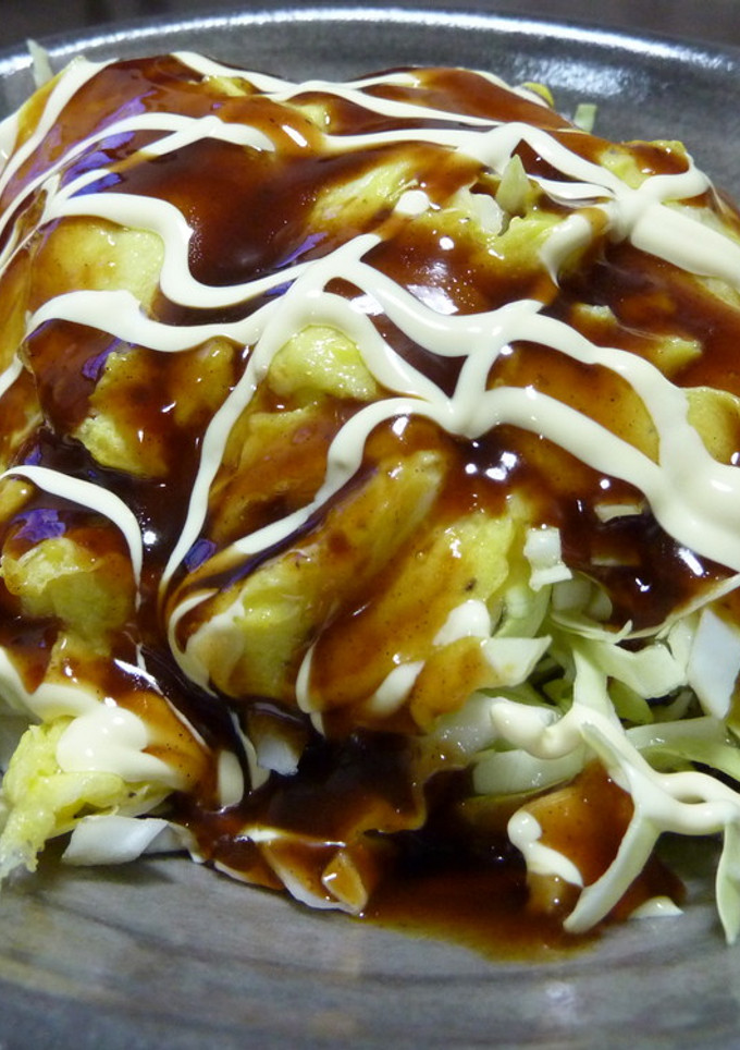 簡単☆お好み焼き風ふわふわ卵のせキャベツ-レシピのメイン写真