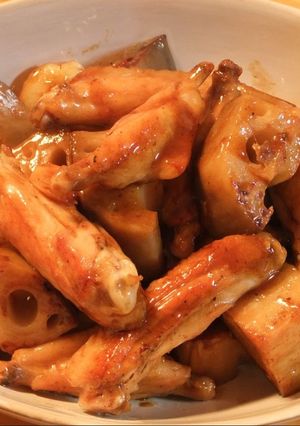 鶏スペアリブと蓮根のオイスター焼き-レシピのメイン写真