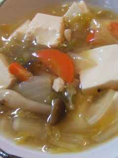 ポカポカ温まる~♪白菜と豆腐のとろみ煮-レシピのメイン写真