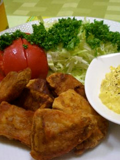 豚の唐揚げ・カレー風味のタルタルで♪-レシピのメイン写真