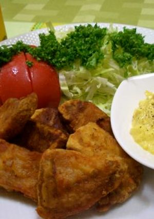 豚の唐揚げ・カレー風味のタルタルで♪-レシピのメイン写真