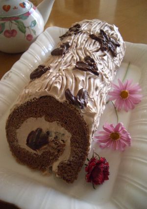 チョコ好きのための生チョコロールケーキ-レシピのメイン写真