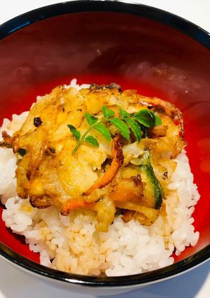 具材自由　かき揚げ天丼-レシピのメイン写真