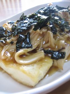 簡単ヘルシー☆豆腐ステーキ☆キノコのせ-レシピのメイン写真