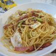 キャベツとベーコンのバルサミコパスタ
