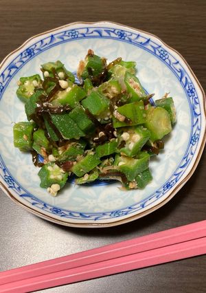 オクラの塩昆布和え-レシピのメイン写真