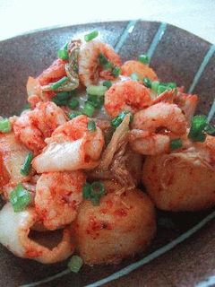 海老と馬鈴薯のキムチ炒め。-レシピのメイン写真