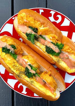 ターメリックチキン天サンド-レシピのメイン写真