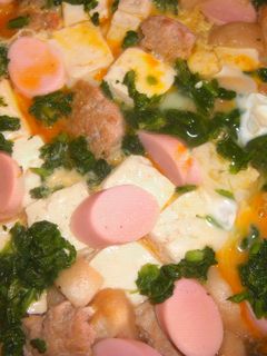 ソーセージと豆腐入り♬変わり親子丼-レシピのメイン写真