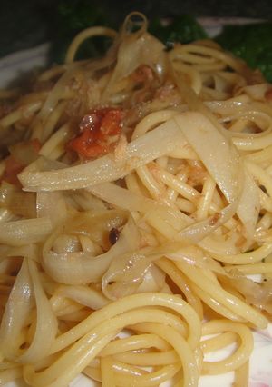 ごぼうも一緒の和風パスタ-レシピのメイン写真