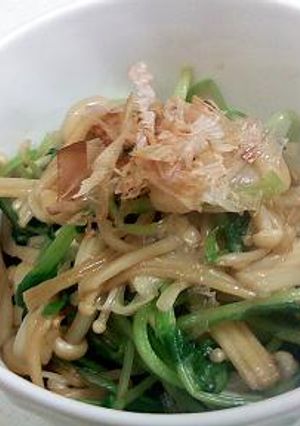 豆苗とえのきのおかかポン酢ソテー-レシピのメイン写真