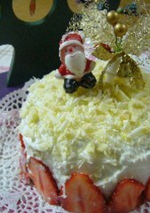 雪のような*ホワイトクリスマスケーキ*-レシピのメイン写真
