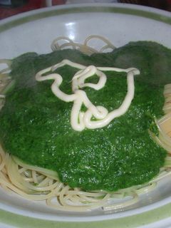 ほうれん草のスープスパ-レシピのメイン写真