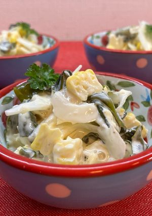 コーンとワカメの山葵マヨサラダ🌽-レシピのメイン写真