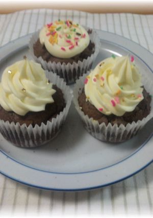 チョコマフィン クリームチーズデコ-レシピのメイン写真