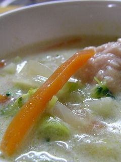魚肉つみれの豆乳スープ♪-レシピのメイン写真