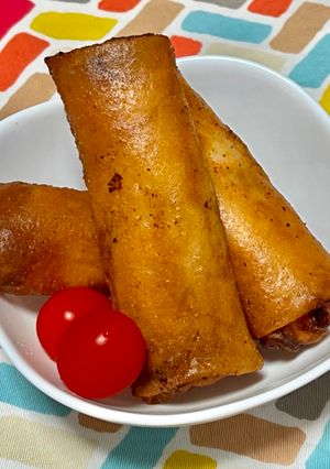 超簡単☆ハンバーグ風春巻き♪♪-レシピのメイン写真